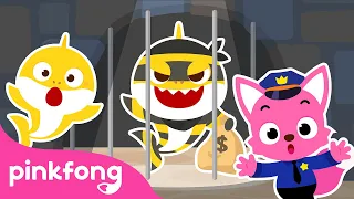 A Família Tubarão de Ladrões | Esconde-esconde | Pinkfong, Bebê Tubarão! Canções para Crianças