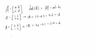 Find the determinant of a 2x2 matrix