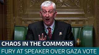 Future of Commons speaker in doubt after Gaza ceasefire vote descends into chaos | ITV News