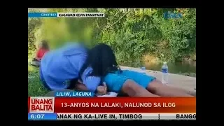 UB: 13-anyos na lalaki, nalunod sa ilog