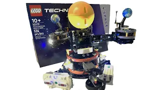 4K MOC How to Build/Motorize and Light up Planet Earth and Moon in Orbit, LEGO Technic 42179 RC Mod