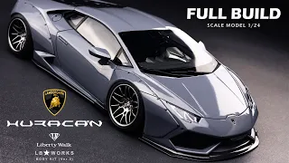 Lamborghini Huracan | LB*Works | Aoshima | 1/24 | Scale Model Building | ASMR |