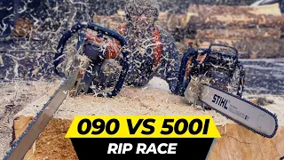 Stihl 500i VS 090 Forty Year Old Saw | Rip Race