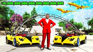 פרנקלין הבן אדם הכי עשיר בGTA V! (הופך לבן אדם עם הכי הרבה כסף בג'יטיאיי!)