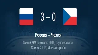 Россия-Чехия 3:0. Чемпионат мира по хоккею 2019.