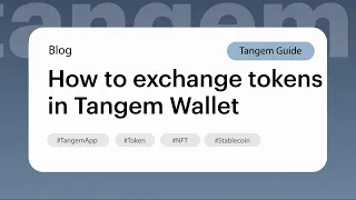 How to exchange tokens in Tangem Wallet