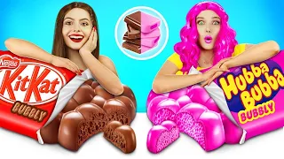 Desafio Alimentar: Chiclete VS Chocolate | Comer Apenas Um Doce Gigante & Petiscos por RATATA POWER