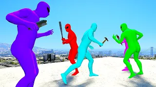 Alien Wars on Rooftops (Melee Only) GTA 5 NPC Wars 98