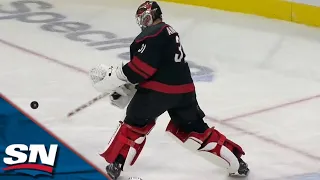 Hurricanes' Frederik Andersen Ruins Shutout Bid After Clearing Attempt Deflects Into Own Net