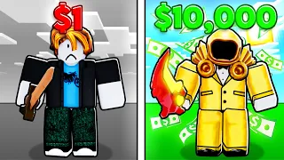 $1 vs $10,000 Roblox Bedwars Account..