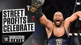 Street Profits and their families celebrate their NXT TakeOver: XXV win