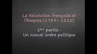 4ème La Révolution française   Un nouvel ordre politique