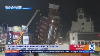 Strongest earthquake in 25 years rocks Taiwan, killing 9 people and trapping 70 workers in quarries