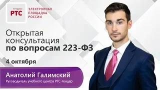 Открытая консультация по вопросам 223-ФЗ (04.10.2019)