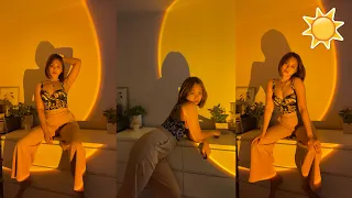 DIY PHOTOSHOOT USING MY SUNSET LAMP