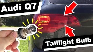 How to replace Audi Q7 Taillight Bulb change DIY rear light Replacement 2007 Model