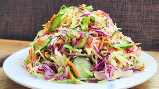 Ich esse diesen Kohlsalat jeden Tag zum Abendessen und verliere schnell Bauchfett! Gurkenrezepte