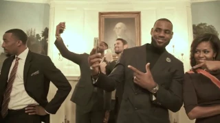 White House Mannequin Challenge ft Michelle Obama, Lebron James,Kyrie Irving Cleveland Cavs