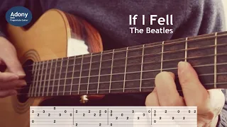 If I Fell ( 恋におちたら ) - The Beatles [Free TAB] ( Fingerstyle Guitar Solo )