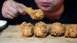 ASMR Golden Olive Chicken Eating Real Sound