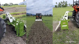 tractor with new gomadhi rotavator 42blade  #rotavator #kubota #tractorstuck #tractorload