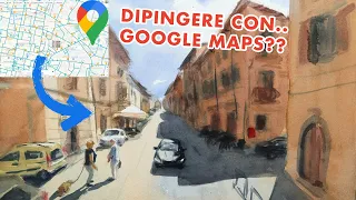 Paesaggio Urbano ad acquerello con Google Maps!