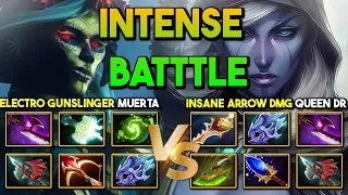 WHEN Electro Gunslinger Muerta Facing Against Insane Arrow Dmg Drow Ranger Make The Battle Intense