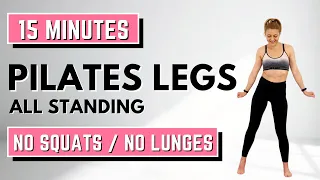 🔥15 MIN PILATES LEGS WORKOUT🔥THIGH SLIMMING BARRE WORKOUT🔥ALL STANDING🔥NO EQUIPMENT🔥NO REPEAT🔥