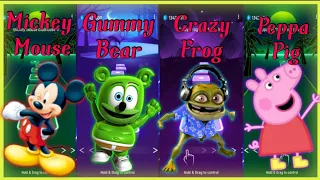 Mickey Mouse - Gummy Bear - Crazy Frog Axel F - Peppa Pig | Tiles Hop EDM Rush | BRAVO