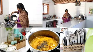 My weekly kitchen cleaning routine with daily vlog|Our kutty garden Update #umaslifestyle#appam