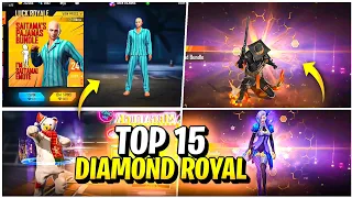 Top 15 DIAMOND ROYALE BUNDLE OF FREE FIRE | FREE FIRE के कुछ बेहतरीन DIAMOND ROYALE