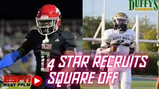 Four Star Recruits Go Head-to-Head | #HighSchoolFootball