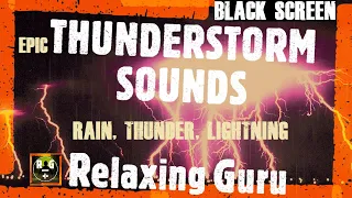 صداهای رعد و برق حماسه (صفحه سیاه) | جلوه های صوتی باران ، رعد و برق و باران شدید
