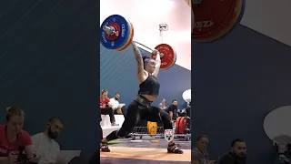 Mattie Rogers 🇺🇸 145kg / 319lbs C&J +🌪️ at 2023 Worlds! #cleanandjerk #weightlifting