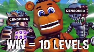 FNAF World But For Every WIN I Level Up 10 TIMES