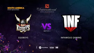 EgoBoys vs Infamous Gaming, TI9 Qualifiers SA, bo3, game 1 [Jam & Lost]