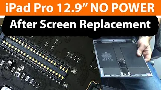 iPad pro 12.9" Repair No Display No power No touch after screen replacement