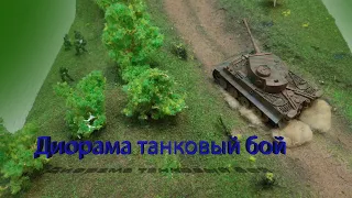 Диорама танковый бой.