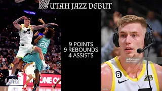 Luka Samanic Utah Jazz Debut | 9 Points 9 Rebounds 4 Assists