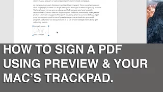 How to sign a PDF document on a Mac - Apple Training