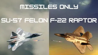 Missiles Only Fight | Thrust Vectoring | F-22 Raptor vs Su-57 Felon | Digital Combat Simulator | DCS