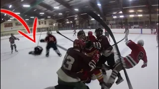 TWO-HANDED SLASH to the FACE! | GoPro Hockey | Beer League