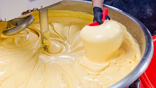 Soft and Sweet! Succulent Butter Dinner Rolls Mass Production Process / 爆漿餐包製作 - Taiwanese Food