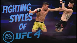 THE FIGHTING STYLES OF EA UFC 4 - THE "OUTSIDE" FIGHTER AND PRESSURE FIGHTER - HOW TO BEAT THEM!!