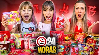 24 HORAS COMENDO COMIDAS VERMELHAS DO JAPÃO!