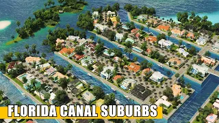 Florida CANAL SUBURBS in Cities Skylines! | Crystal Reef EP5