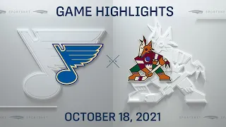NHL Highlights | Blues vs. Coyotes - Oct. 18, 2021