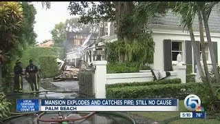 Mansion explodes and catches fire; still no cause