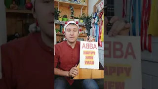 Happy new year. ABBA. Балалайка. Коротко. Треугольно. Празднично.