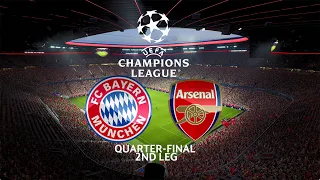 eFootball 2024 | Bayern Munich vs Arsenal | Realistic UEFA Champions League Quarter-Final 2nd Leg